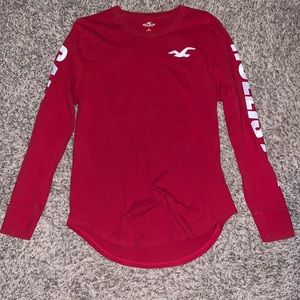 Hollister,long sleeve,red,medium. Only worn twice